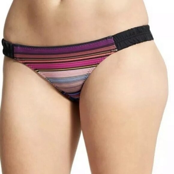 Athleta Capri Stripe Side Smocked Bikini Bottom NEW! - Picture 1 of 6